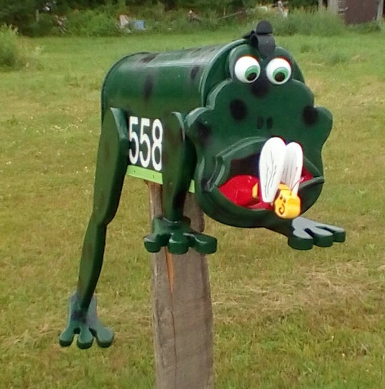 Leaping Frog Custom Wooden Mailbox Etsy