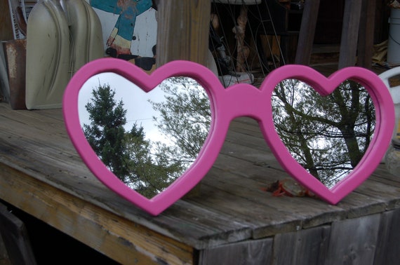 heart shaped sunglasses mirror