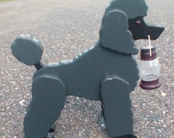 Poodle dog solar light, garden  dog, path light  changing color solar light