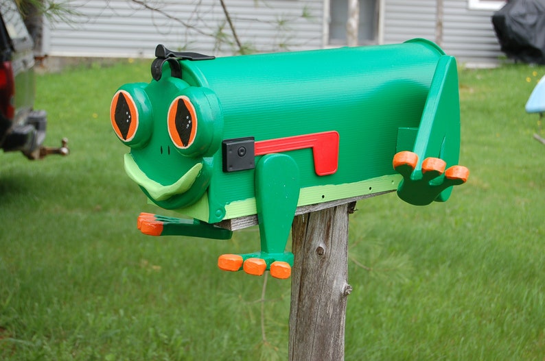 Tree Frog Custom Mailbox Animal Giftcrossknots Woodworking Etsy