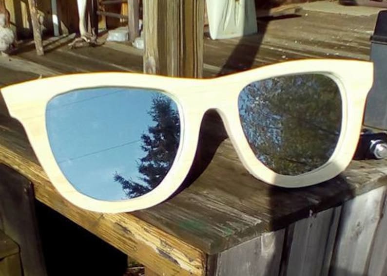 Wood Sunglasses Wall Hanging Mirror Shaped Like Sunglasses Etsy UK