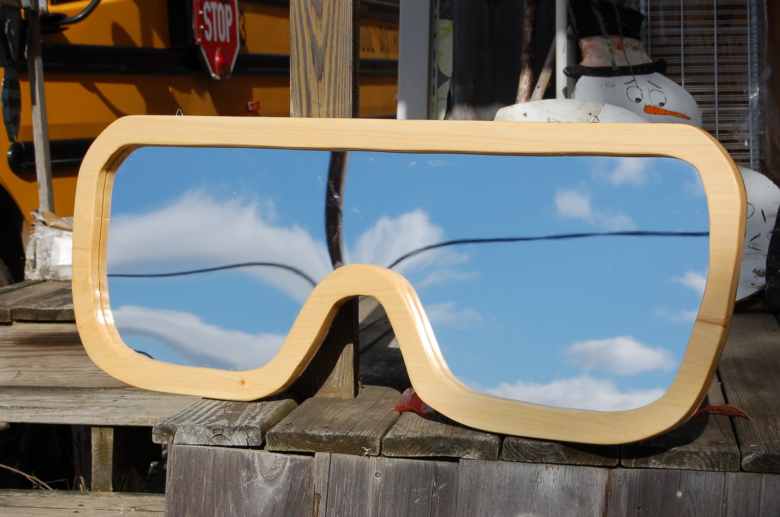 Snow Goggle Mirror Wall Hanging Sunglasses Mirror 40 X 14 X 1 Etsy