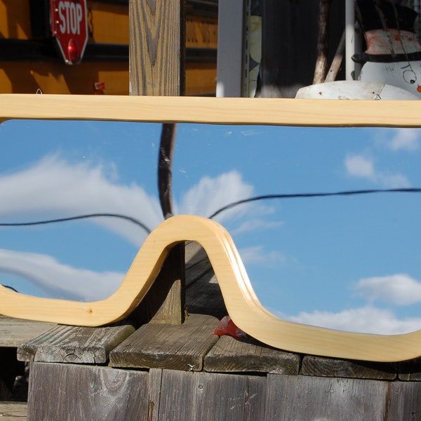 snow goggle mirror wall hanging,  sunglasses mirror 40 x 14 x 1  goggle mirror wall hanging sunglasses