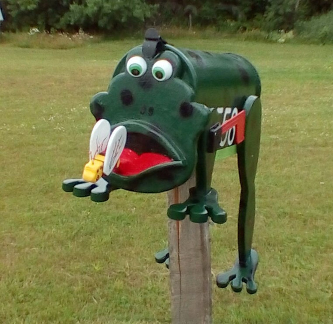 Leaping Frog Custom Wooden Mailbox Etsy
