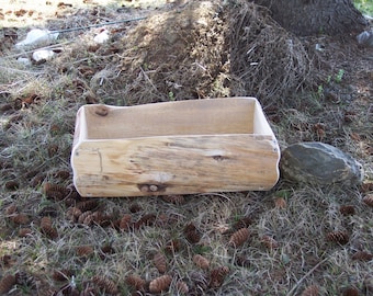 rustic white cedar wood  planter box. large 48 x 14 x 7