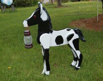 horse solar light / horse baby solar light/ horse garden ornament/ horse lawn ornament/ solar light
