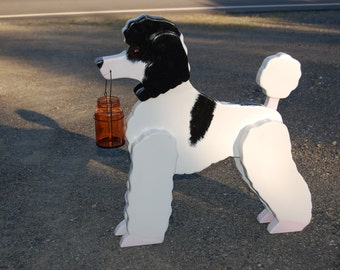 poodle dog solar lamp. solar lantern lamp