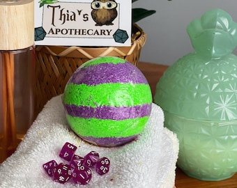 Bomba de baño de dados con minijuego de dados: accesorios de regalo para jugadores de rol (dnd, daggerheart)