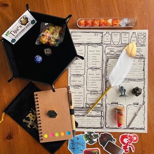 DnD Beginner Starter Kit | Dungeons and Dragons Gift Set, Dice, Journal, Quill