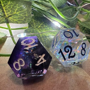 Juego de dados de resina Hope & Fear D12 inspirados en Daggerheart, hecho a mano imagen 9
