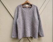 90s vintage Woolrich Oversized Slouchy Marled Bark Brown Wool Sweater