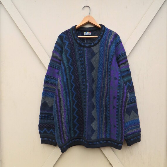 Authentic Coogi vintage Abstract Patterned Wool Sw