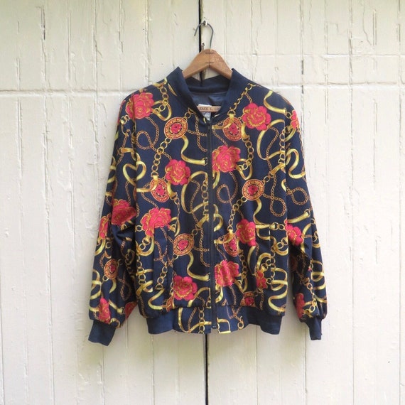 80s/90s vintage London Fog Black, Gold and Red Tr… - image 1