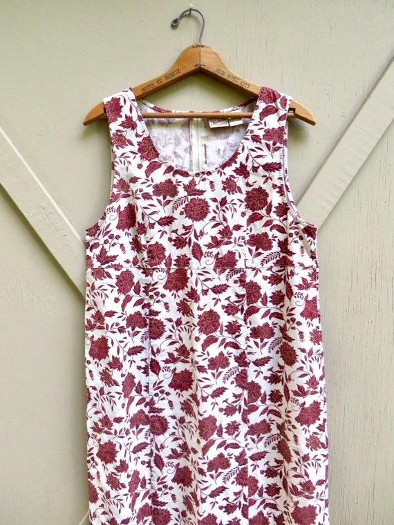 90s vintage Woolrich Cranberry Floral Print Sleev… - image 3