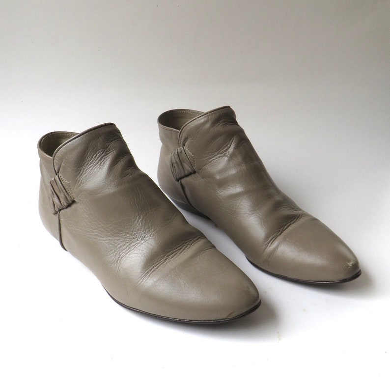 80s Vintage Sandstone Leather Ankle Boots / Boho Indie Hipster - Etsy