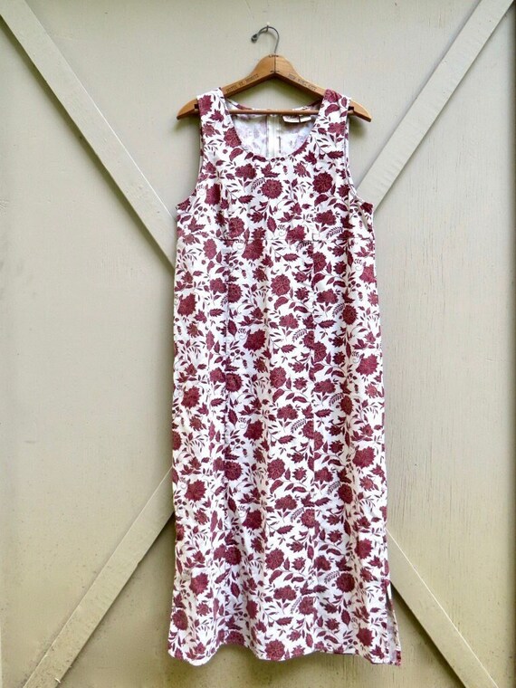 90s vintage Woolrich Cranberry Floral Print Sleev… - image 1