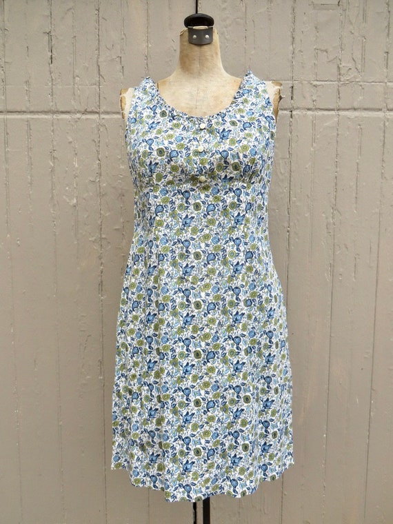 90s vintage Blue, Green and Eggshell White Whimsi… - image 3