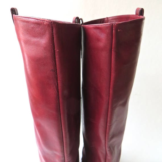 80s vintage Etienne Aigner Oxblood Leather Riding… - image 9