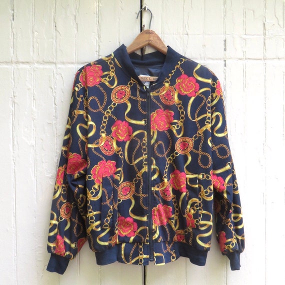 80s/90s vintage London Fog Black, Gold and Red Tr… - image 2