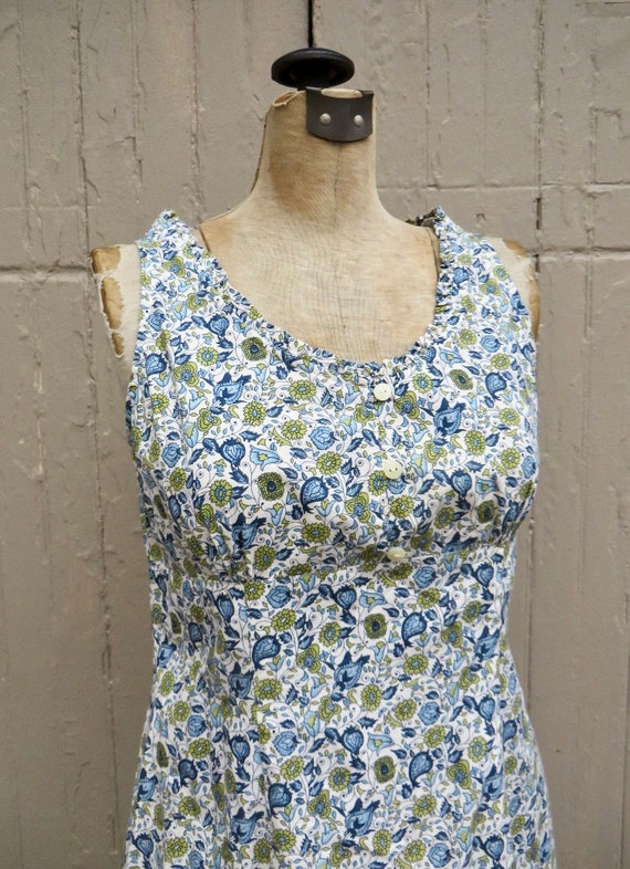 90s vintage Blue, Green and Eggshell White Whimsi… - image 5