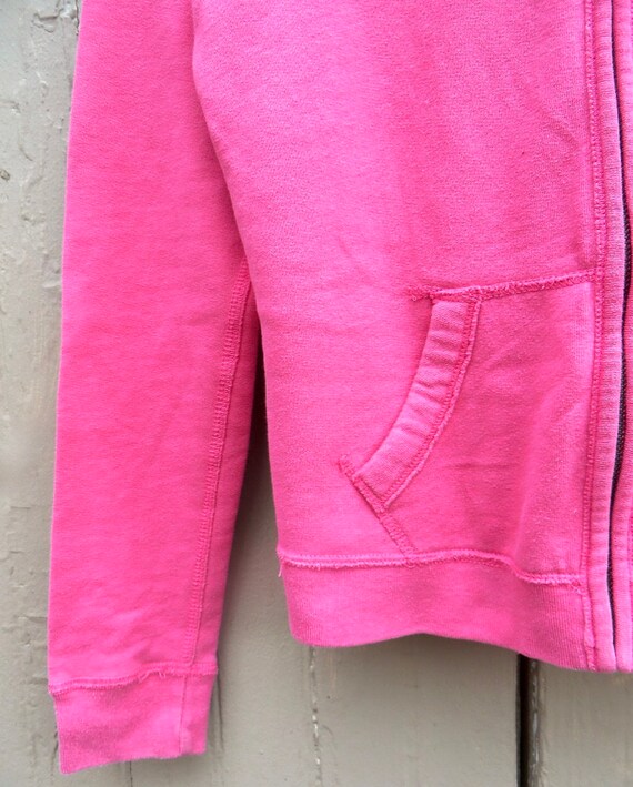 Y2K vintage Hollister Hot Pink Zip Up Hoodie / Ho… - image 4