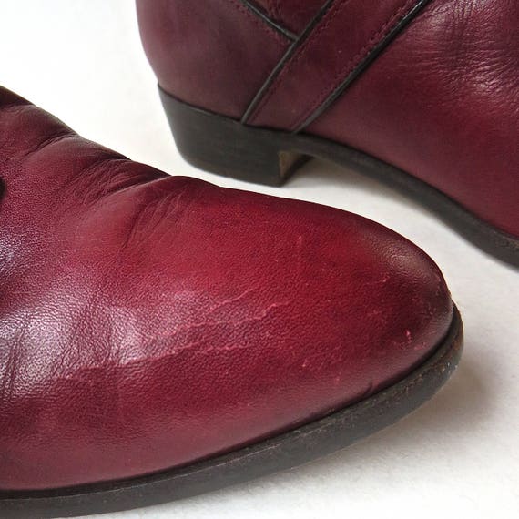 80s vintage Etienne Aigner Oxblood Leather Riding… - image 8