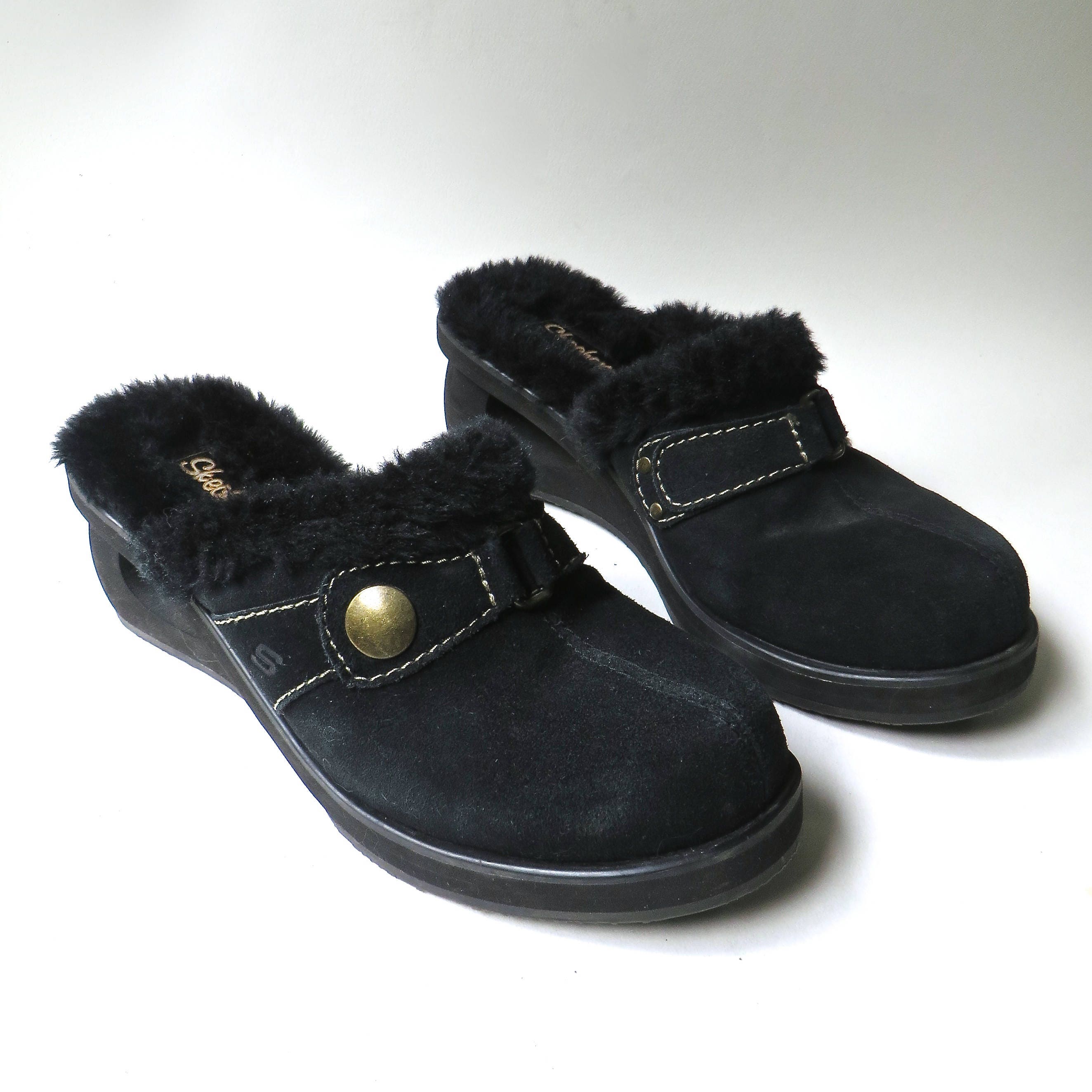 skechers fur lined mules