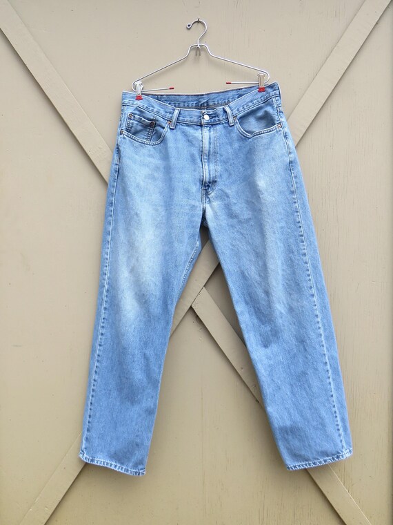 relaxed distressed jeans