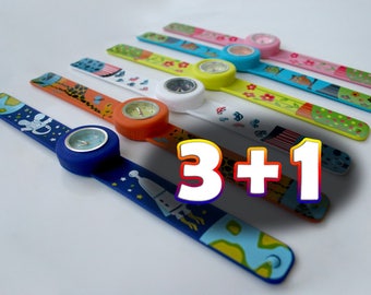 New Year Special ** 3 + 1 ** Kids Slap Watches with Amazing Unique Designs