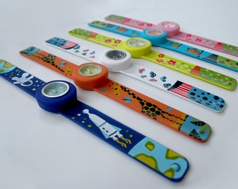 Kids Slap Watches with Amazing Unique Designs + Extra Band