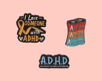 Spilla smaltata ADHD – Spilla regalo per la consapevolezza della salute mentale per gli amici