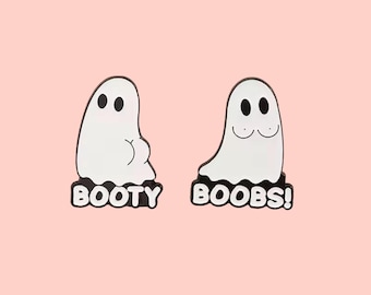 Spilla smaltata con bottino fantasma di Halloween: spilla divertente e spettrale