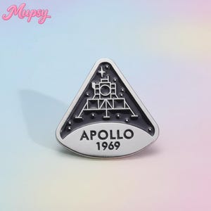 Apollo 11 Lunar Module Enamel Pins - Space Program Astronauts Brooches and Lapel Badges for Scientific Research