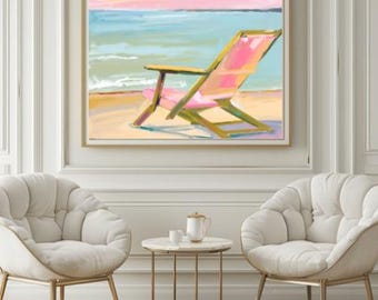 Printable wall art  instant download beach chairs beach art costal wall art home decor wall art