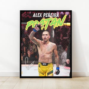 Alex Pereira &quot;Poatan&quot; UFC Champion Poster: MMA Wall Decor