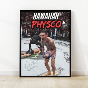 Pôster de Max Blessed Holloway, pôster de UFC, pôster de MMA, motivação de lutador, decoração de parede de quarto, Inspire Art, decoração de parede