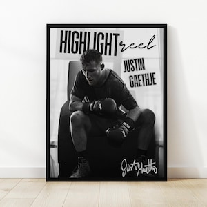 Justin Gaethje &quot;Highlight Reel&quot; UFC Poster: MMA Fight Night Art