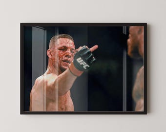 Nate Diaz Canvas Art: UFC Legend, Gym Wall Decor