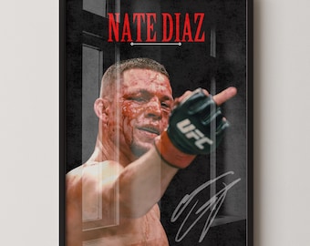 Nate Diaz „Scarface” Plakat UFC: Wydruk artystyczny MMA