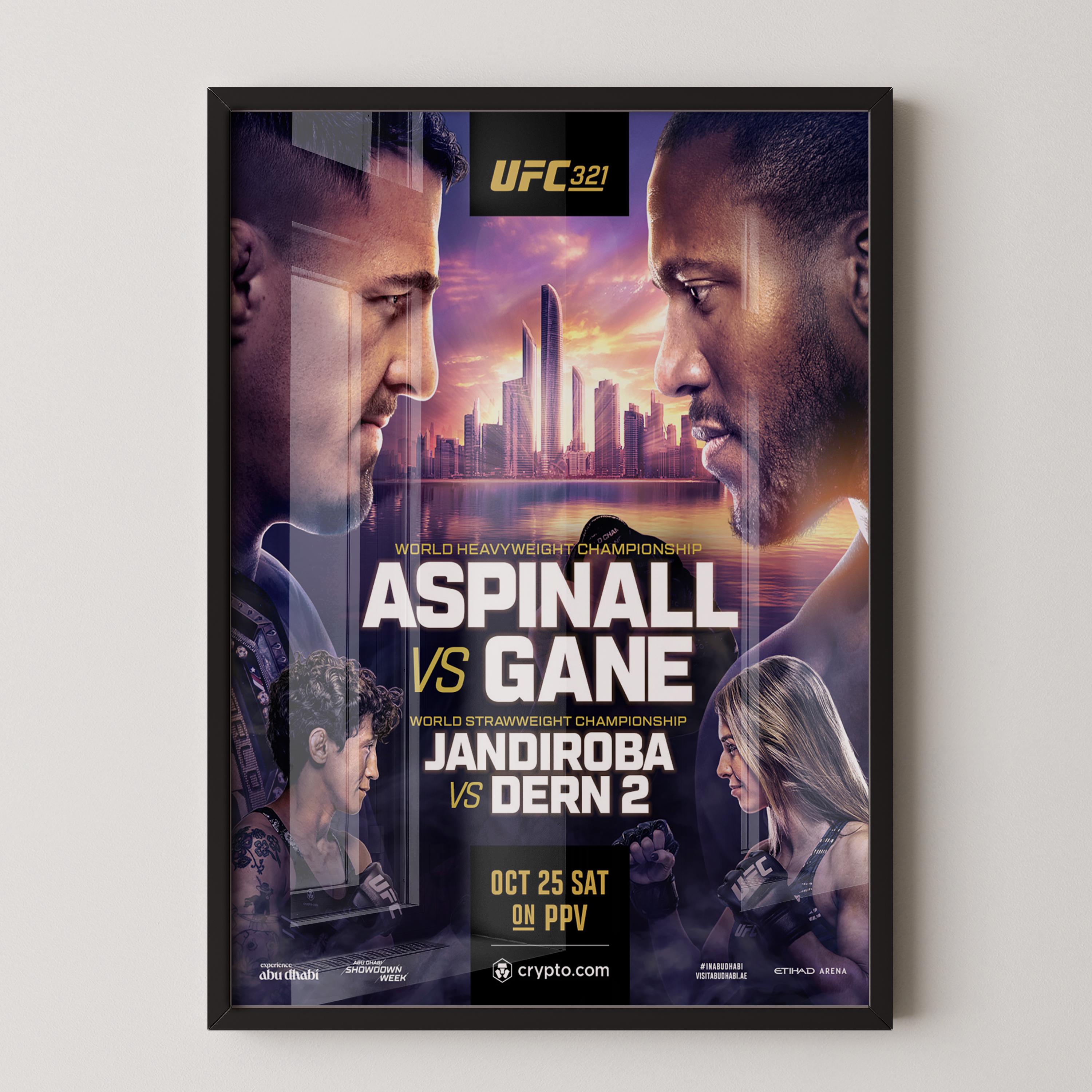 UFC 321 ファイトポスター：アスピナル vs ゲイン、ジャンディロバ vs
