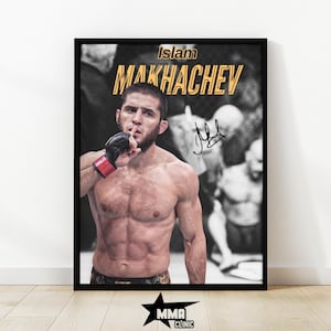 Póster de Islam Makachev de la UFC, póster de la UFC, póster de luchador de la UFC, decoración de pared, póster de MMA, motivación para el gimnasio