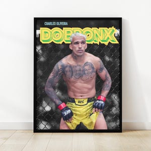 Charles DoBronx Oliveira UFC Poster | MMA Art Print | Fight Night Decor | Gifts for UFC Fans | Man Cave Wall Art