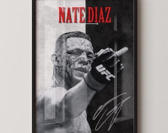 Nate Diaz „Scarface” Plakat UFC: Wydruk artystyczny MMA