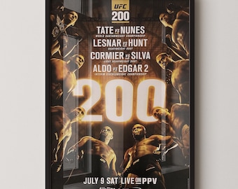 Poster UFC 200 - Stampa artistica di incontri MMA iconici