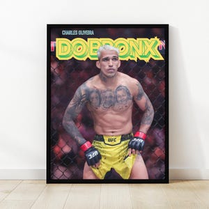 Charles DoBronx Oliveira UFC Poster | MMA Art Print | Fight Night Decor | Gifts for UFC Fans | Man Cave Wall Art