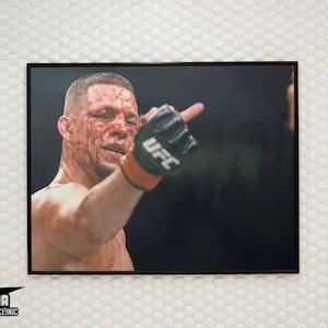 Nate Diaz Canvas Art: UFC Legend, Gym Wall Decor