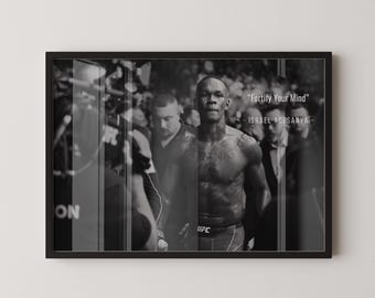 Israel Adesanya UFC Poster: MMA Fighter Artwork