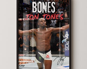 Jon Jones UFC Champion Poster: MMA Fight Night Art