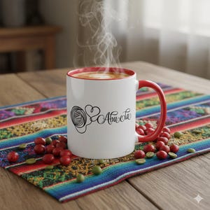 Buela Bunte Tasse Muttertagsgeschenk, Geschenk für sie, Regalo para la Abela, Presente Para Latein, Mama Latein, Obsequio de Dia de las Madres