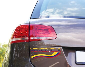 Venezuela Car Decal, Venezuela Bumper Sticker, Venezuelan Transparent Outdoor Stickers, Venezuelan Gift, Venezuelan Present